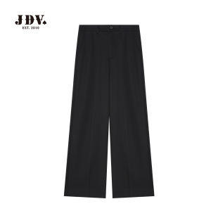 春秋季 西裤 黑色休闲羊毛西裤 男士 WPL5600 男宽松直筒阔腿裤 JDV男装