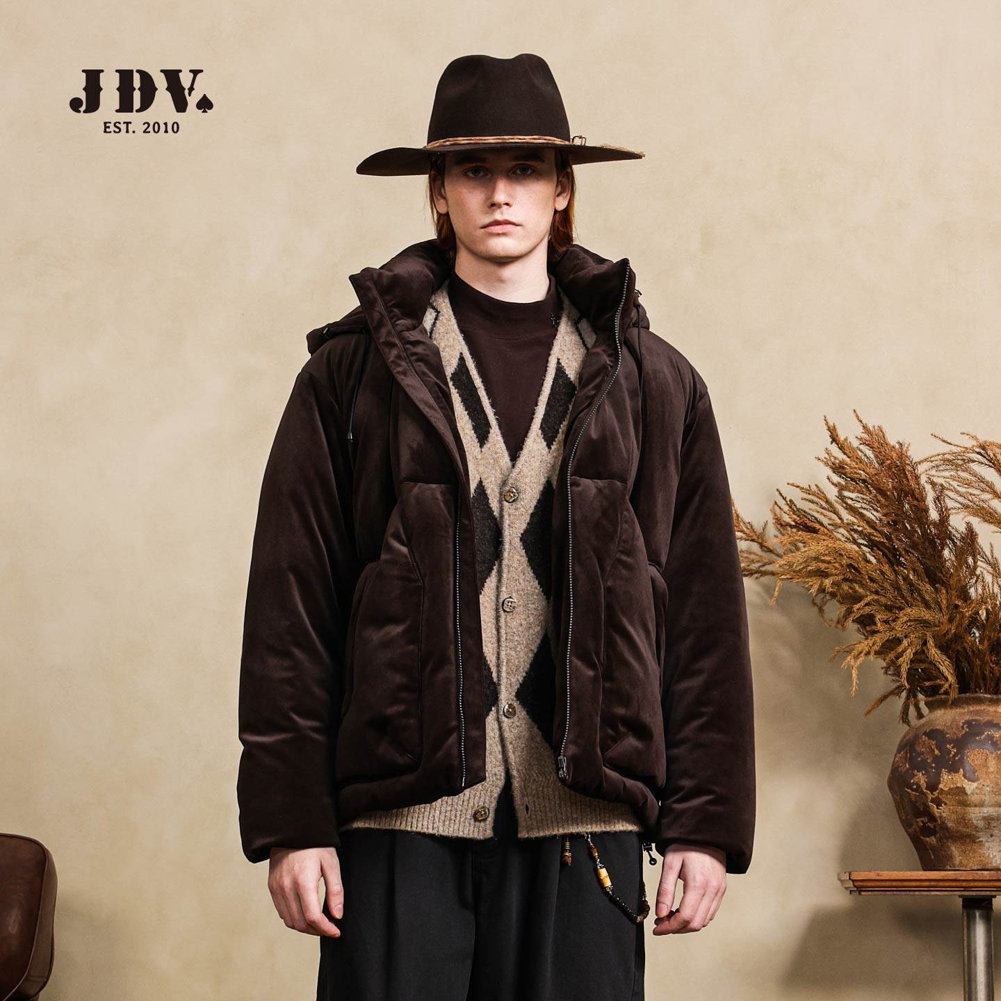 【明星同款】JDV男装90白鸭绒羽绒服冬季保暖连帽羽绒外套WDW5331
