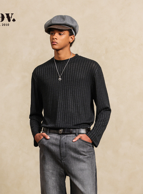 JDV男装高支长袖T恤男秋季商场同款百搭宽松休闲打底衫WTA5423