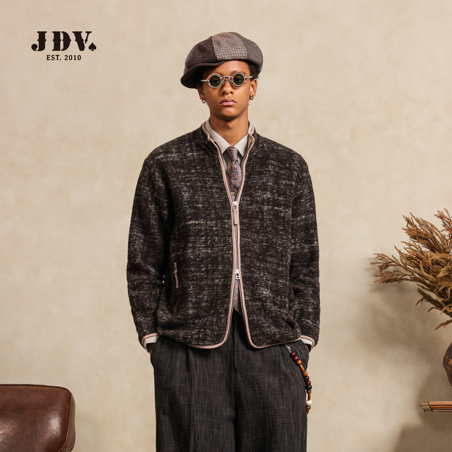 JDV男装2025秋新品立领保暖夹克