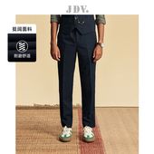 春秋新品 直筒长裤 商场同款 修身 SPF4013 藏青色商务西裤 JDV男装