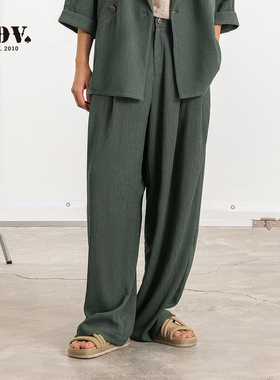 JDV商场同款春秋季新款男绿色宽松休闲裤子长裤时尚百搭SPL50W8