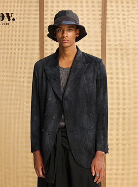 JDV男装商场同款复古宽松休闲西服外套秋冬新款垂坠感西装WMJ5650