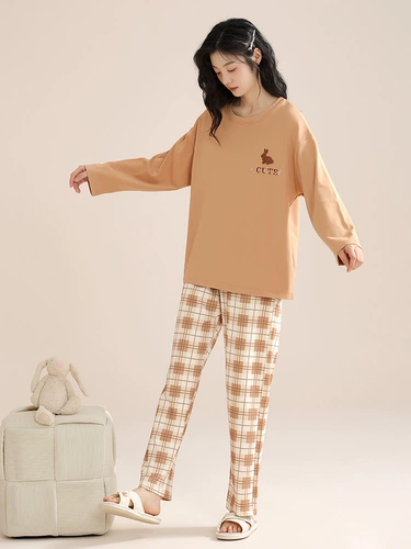 Осенняя пижама, противоударный топ с чашечками, бюстгалтер, комплект