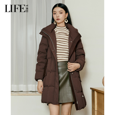 【商场同款】莱芙艾迪儿2024冬季新品加厚保暖女式中长棉服羽绒服
