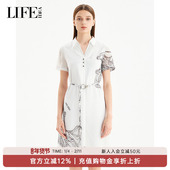 连衣裙小个子挂脖短袖 莱芙·艾迪儿2025巨好看 夏装 气质白色裙子