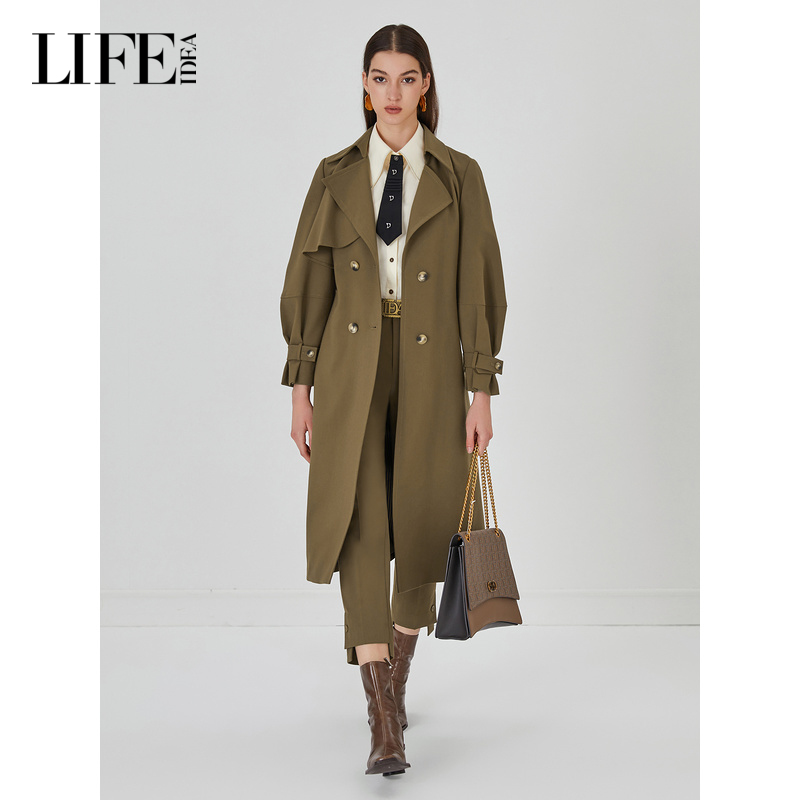 莱芙艾迪儿法式通勤风衣外套