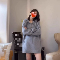 Длинный демисезонный свитер, зимнее демисезонное дизайнерское термобелье, средней длины, тренд сезона