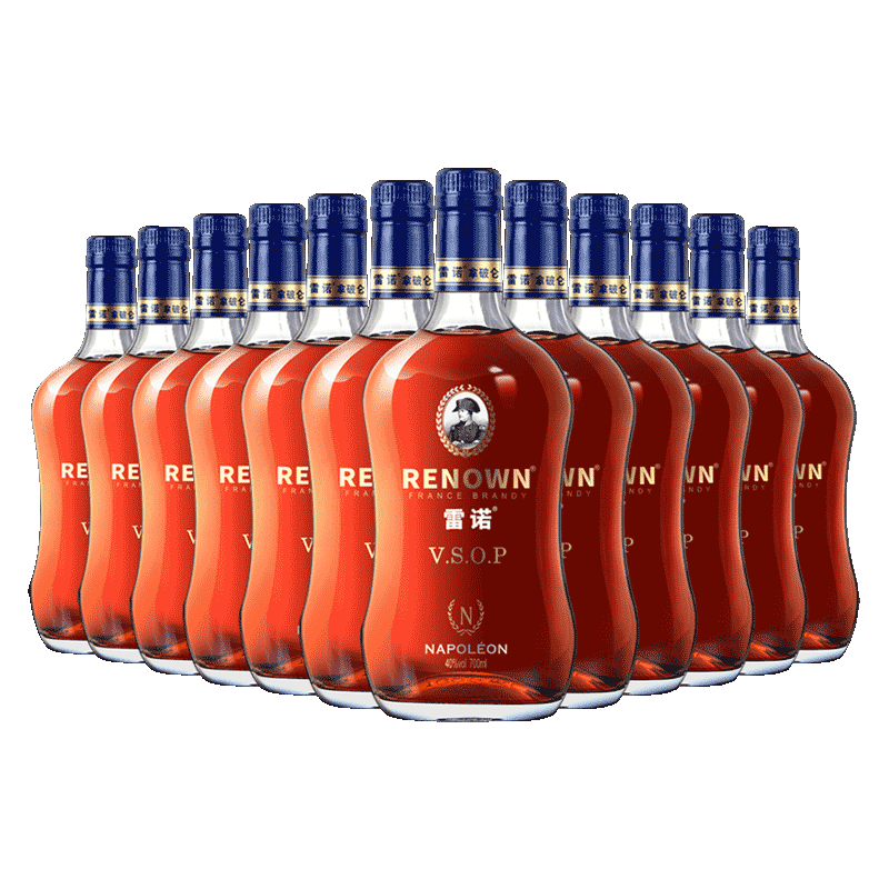 雷诺renown拿破仑vsop白兰地700ml*12瓶箱装礼盒洋酒烈酒