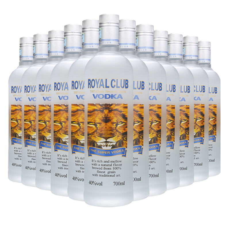 英国原液进口 皇家俱乐部伏特加VODKA 700ml *12 瓶 整箱 烈酒