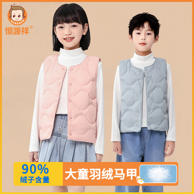 恒源祥羽绒马甲内胆90白鸭绒