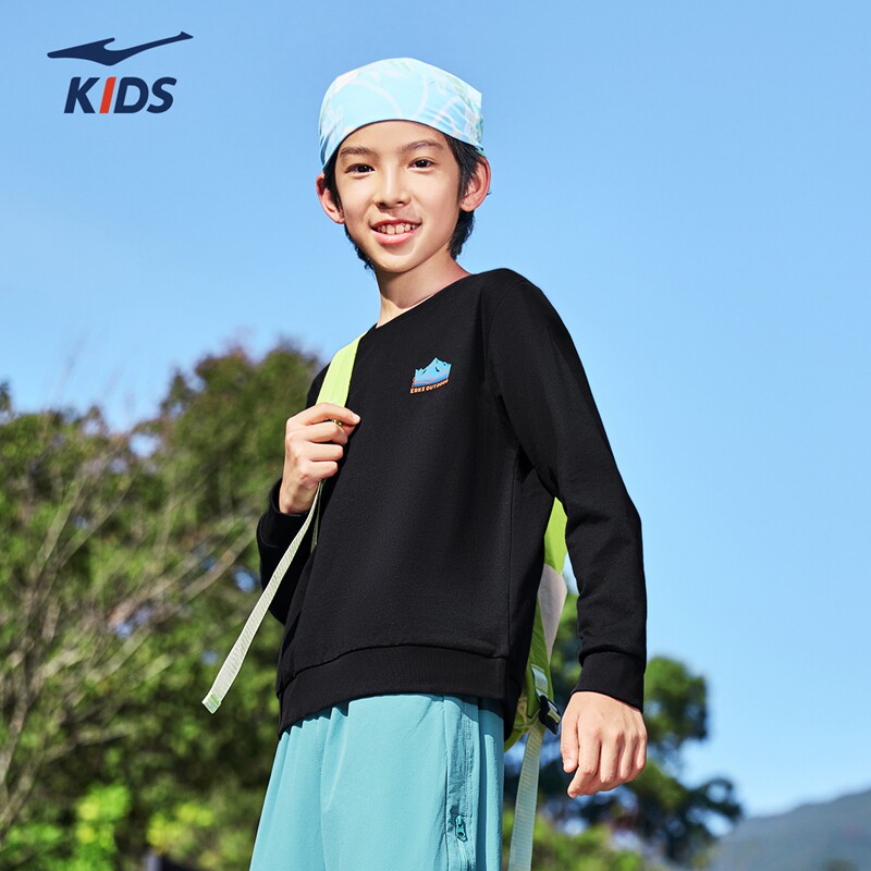 鸿星尔克童装2026春秋季男童卫衣