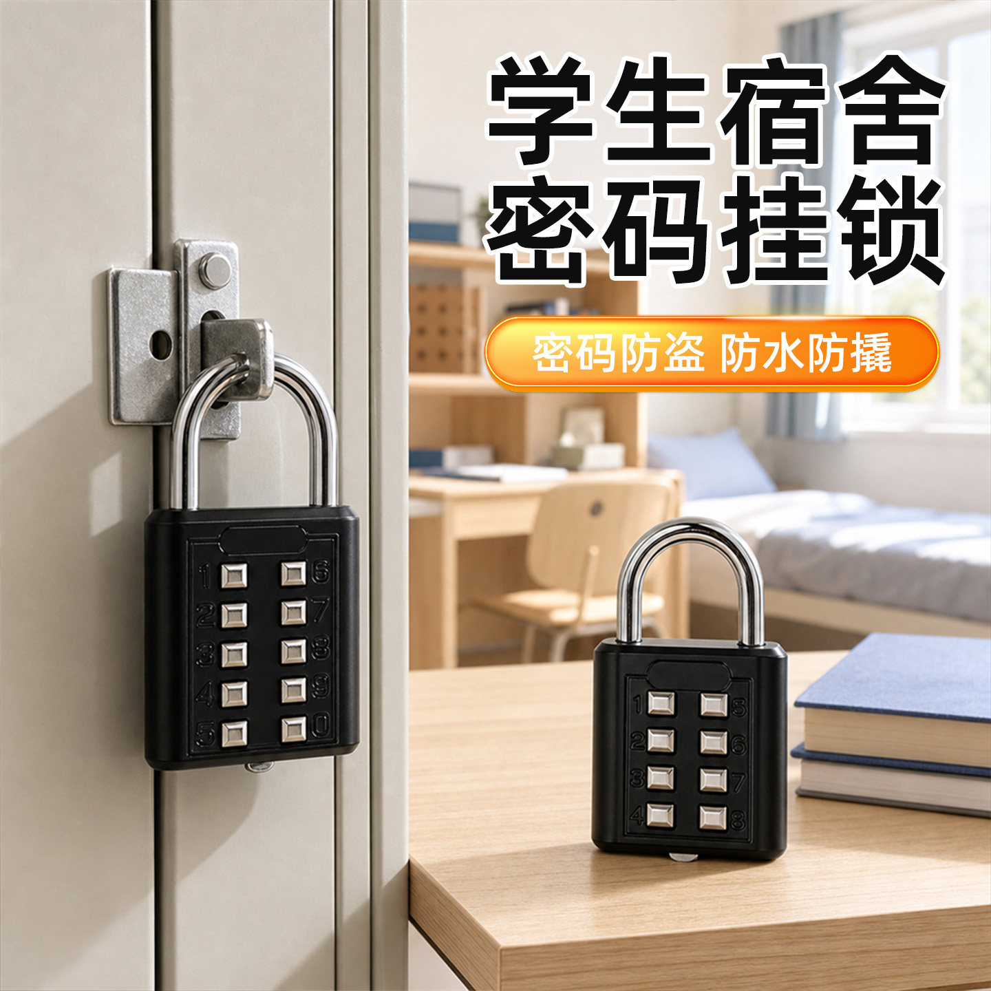 宿舍【密码挂锁】必备用品神器图片