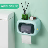 Toilet paper box, toilet tissue box, wall-mounted, non-perforating, waterproof toilet paper rack, tissue paper storage rack, toilet roll tube thumbnail 3