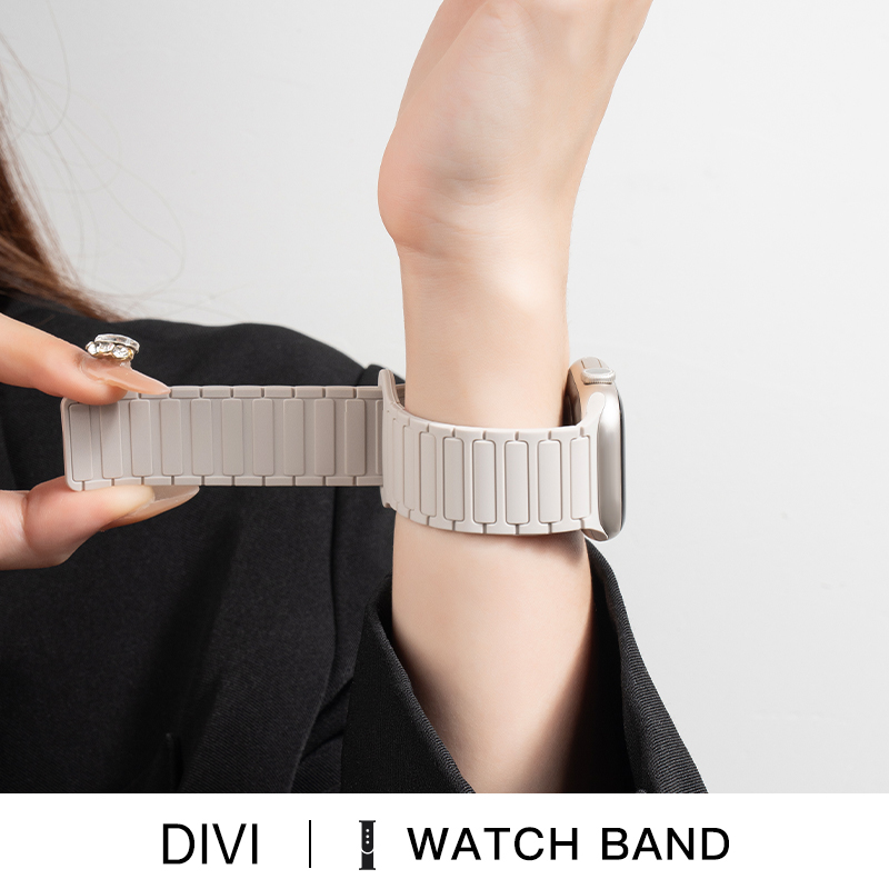 进口液态适用苹果S11磁吸手表带