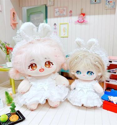 娃衣10cm15cm20cm棉花娃娃海星体正常体白色隐形的翅膀吊带裙婚纱