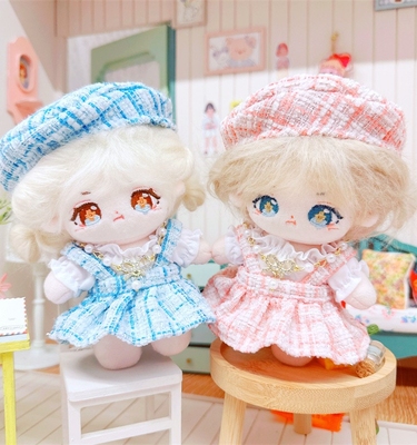 娃衣10cm棉花娃娃海星体正常体15厘米香风毛呢裙帽子珍珠项链换装