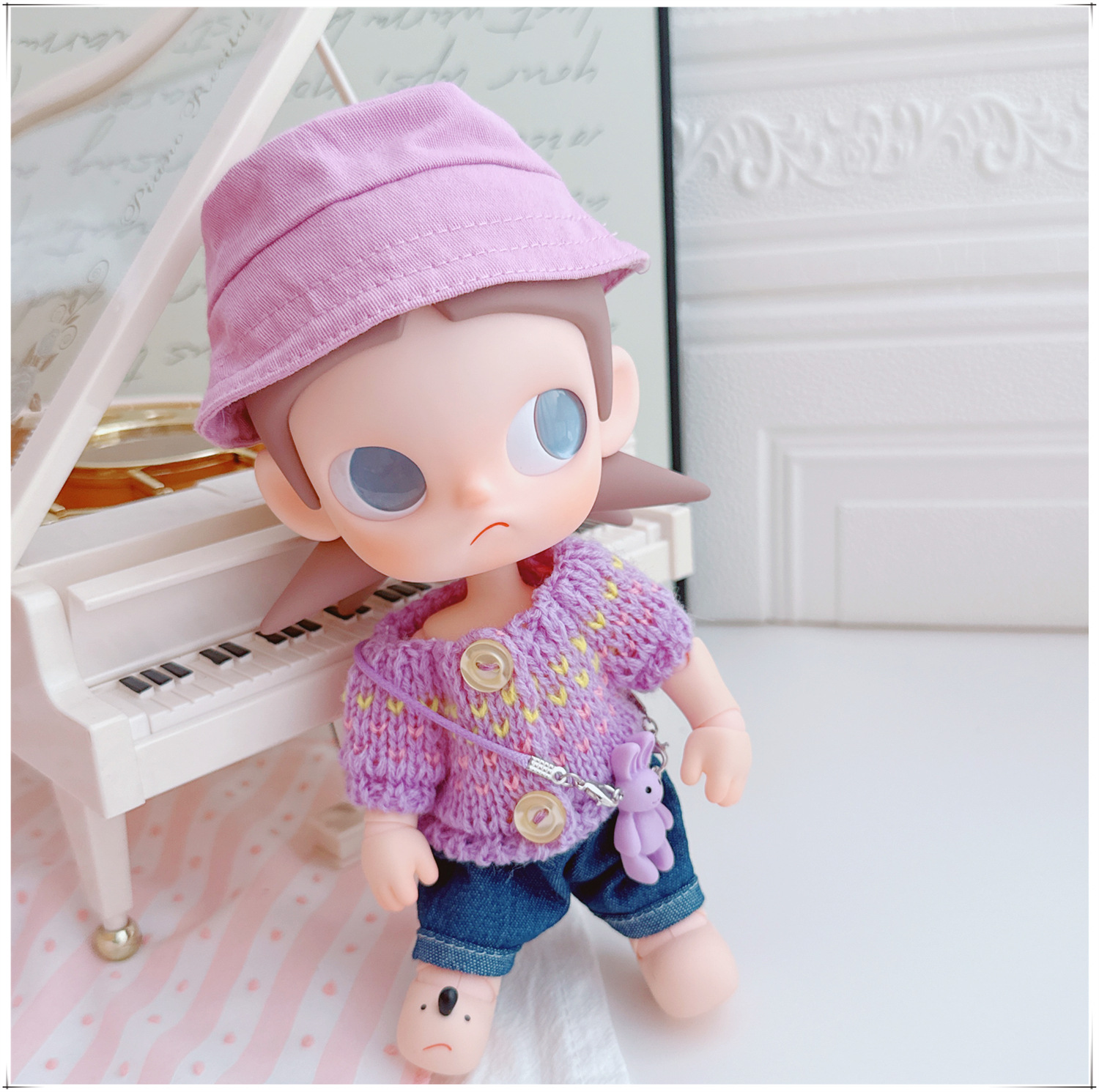 仅售衣服Zsiga向往之处娃衣1/8可动玩偶嘎子姐紫色毛衣帽子装扮