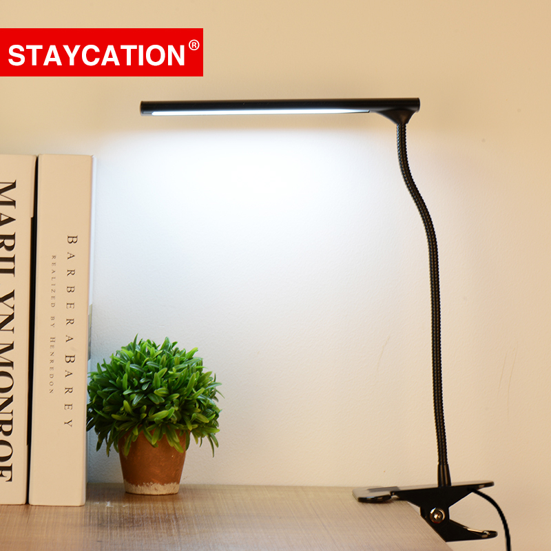 【新】staycation 黑色夾子臺燈護眼學習宿舍辦公工作書桌臥室燈