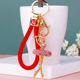 招财创意镶钻芭蕾女孩汽车钥匙扣女可爱包包挂件精致钥匙链圈礼品