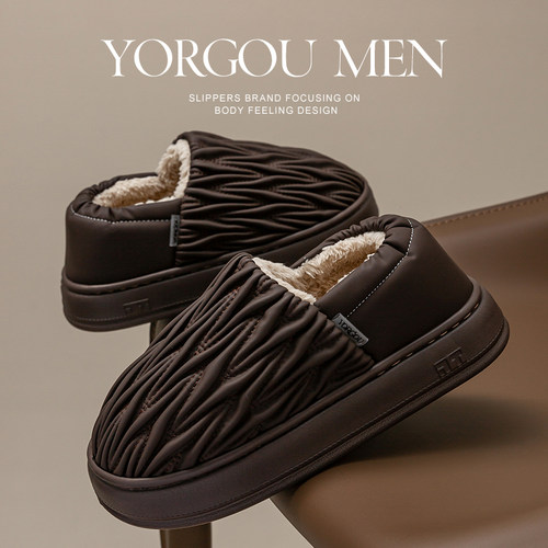 防水包跟棉拖鞋秋冬季居家用保暖