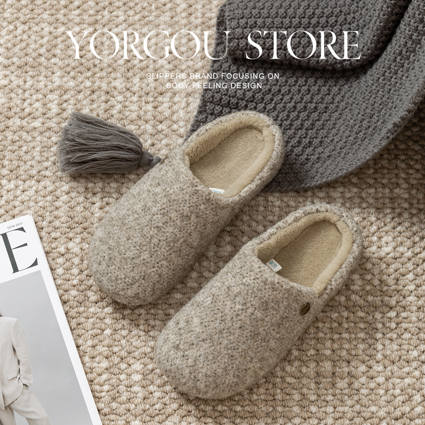 远港勃肯棉拖鞋女秋冬季