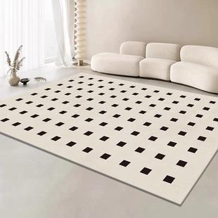 奶油风纯色简约地毯客厅pvc可擦洗免打理沙发茶几毯家用地垫防水