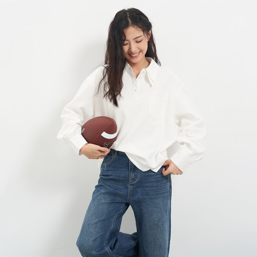 韩版翻领POLO长袖T恤衫