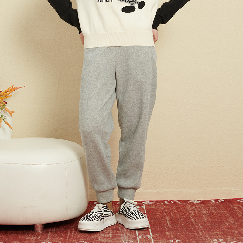 韩版女装加绒束脚抽绳卫裤UGIZ