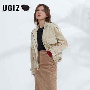 UGIZ2021冬季新品韩版女装休闲潮流时尚灯芯绒夹克外套女UDUE911