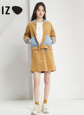 UGIZ春秋季新品韩版女装灯芯绒铅笔高腰A版包臀半身短裙女UCKD907