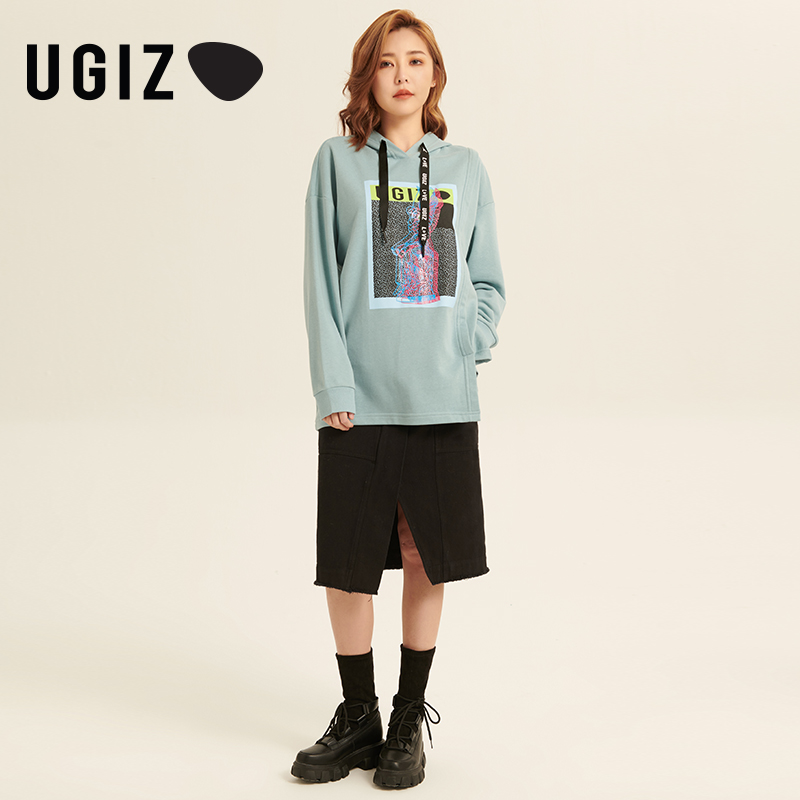 UGIZ春季休闲时尚显瘦字母卫衣