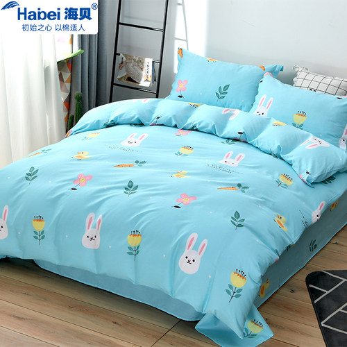 加厚100%纯棉斜纹四件套单人双人