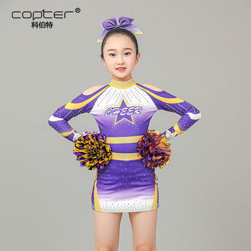 COPTER中小学生啦啦队演出服花球啦啦操技巧拉拉队比赛服现货