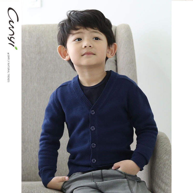 纯一良品秋季新款v领韩版毛线衫