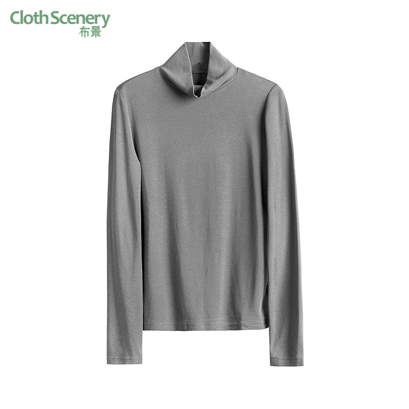 布景打底衫女2025年冬季新品简约纯色高领针织套头长袖上衣1493