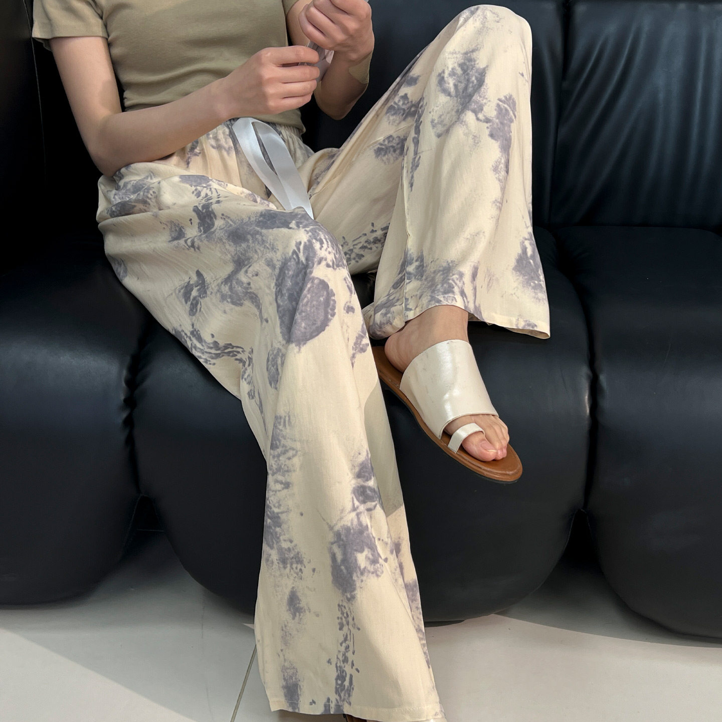 棉绸裤子女款夏季薄款2025新款人造棉睡裤直筒阔腿裤宽松绵绸长裤,女士内衣/男士内衣/家居服,睡裤/家居裤,淘宝优惠券,粉丝福利购,淘宝优惠卷