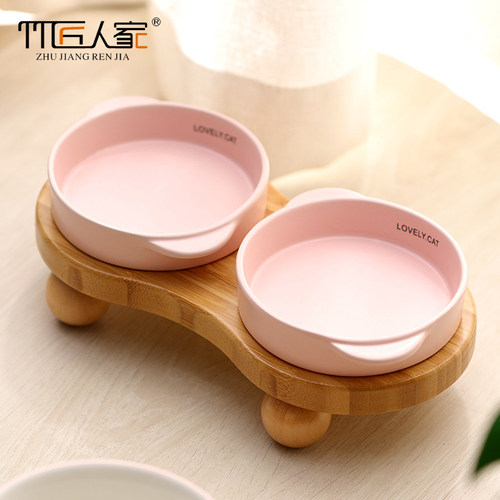 竹匠人家增高防打翻猫碗架