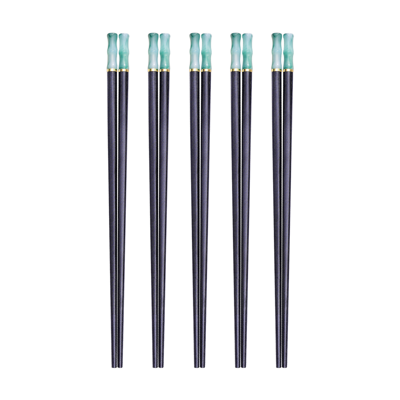 中国风竹节合金筷子家用2024新款高档抗菌防霉家庭防滑耐高温快子