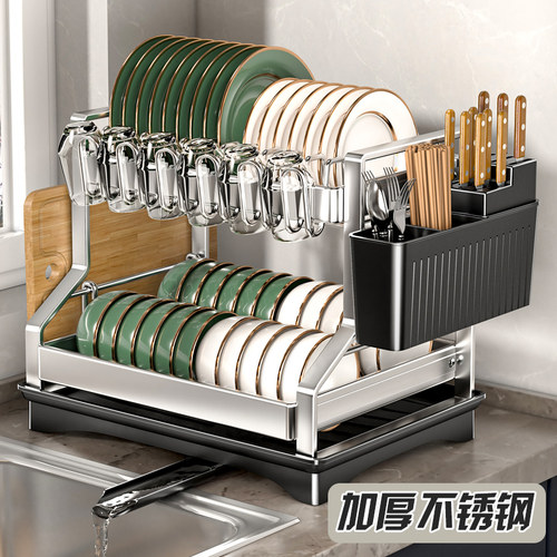 碗架沥水架不锈钢放碗收纳架