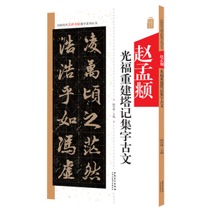 赵孟頫光福重建塔记集字古文 中国历代名碑名帖集字系列丛书 陆有珠 行书毛笔字帖书法临摹赵孟俯碑帖米字格 安徽美术出版社