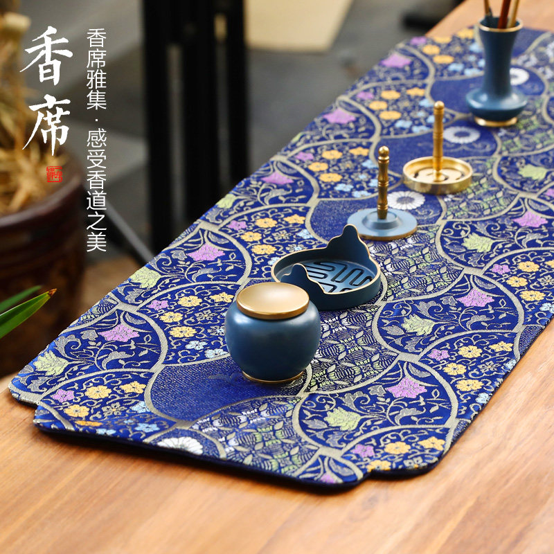 宽和 中式香席套装麻布桌旗桌垫茶艺茶布艺茶垫香道茶盘垫香炉垫