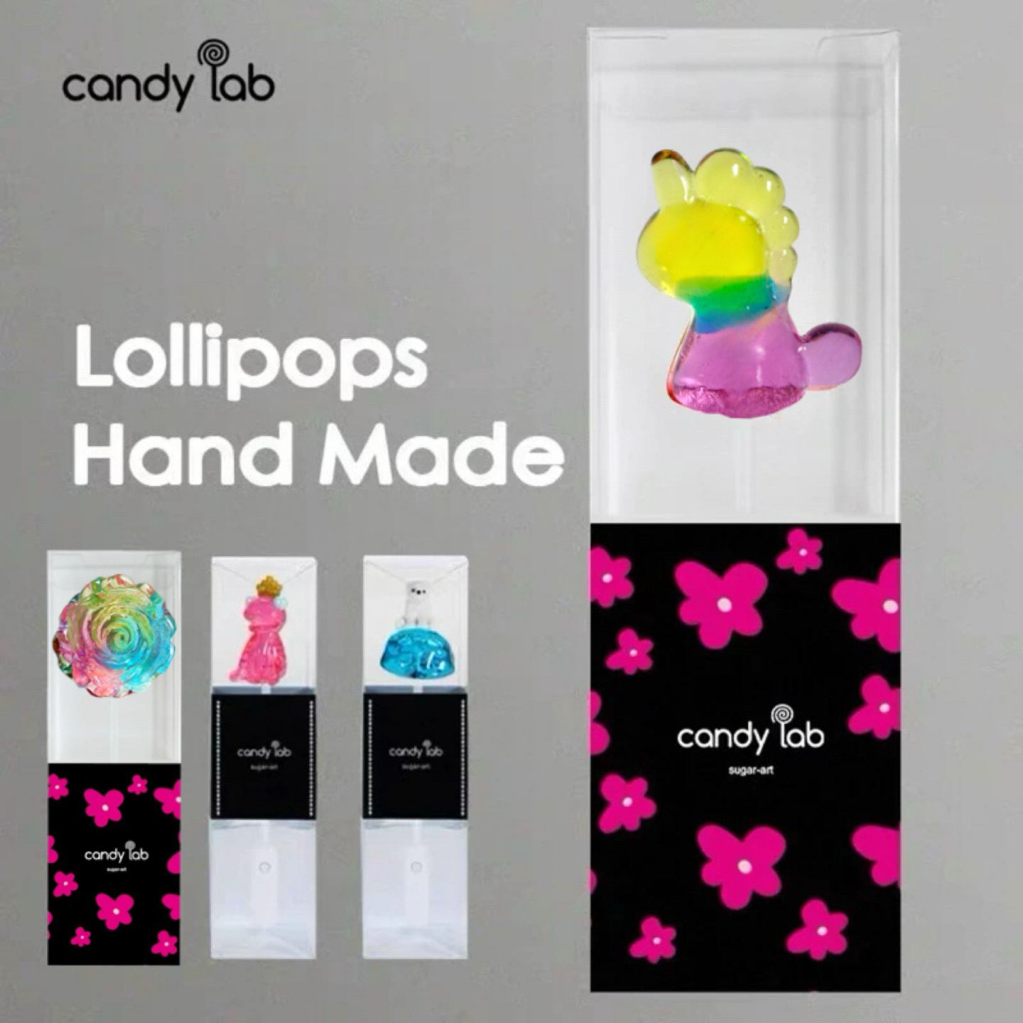 candylab手工创意棒棒糖硬糖网红爆款高颜值闪光棒棒糖送女友
