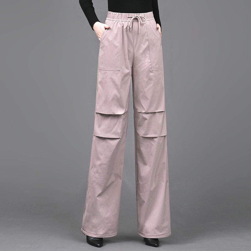 秋冬季新款加厚一体绒休闲伞兵裤女户外防风防水登山裤冲峰软壳裤