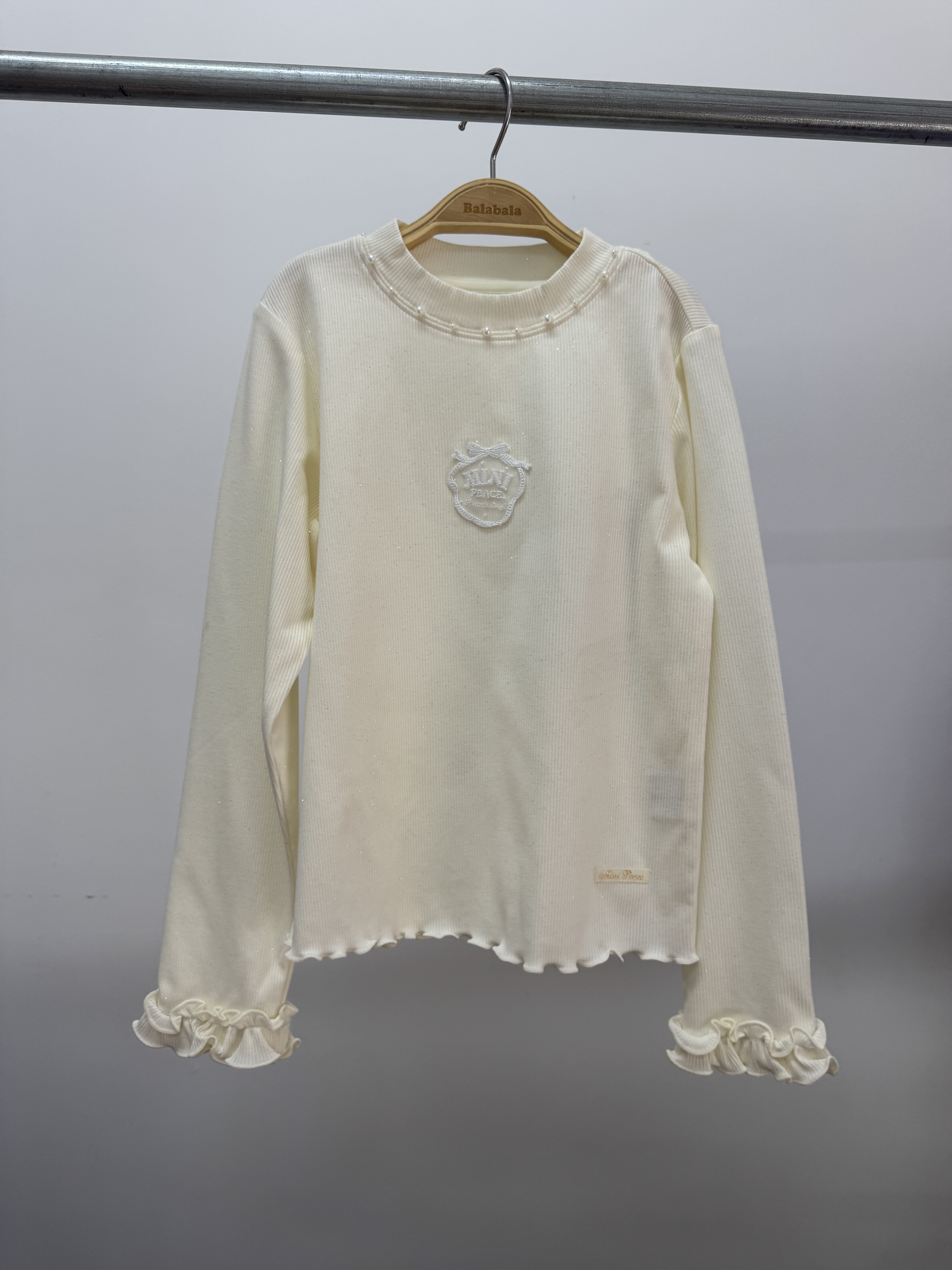 minipeac太平家专柜25秋荷叶边气质淑女针织衫F2CPF3141K1吊牌229