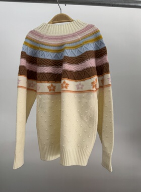 太平家童装国内代购专柜条纹圆领亲肤透气针织衫F2EBE4553吊牌499