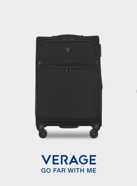VERAGE/维丽杰黑色牛津布行李箱商务出差拉杆箱登机旅行箱软箱子