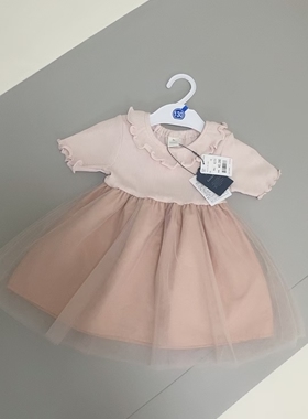 现货发25夏日单cottoli小木马童装女宝粉嫩纱裙连衣裙仙女裙80-95