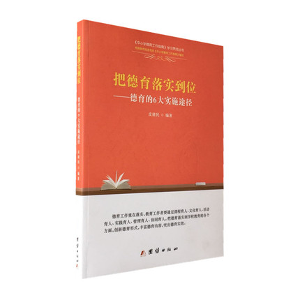 把德育落实到位 德育的6大实施途径 今天怎样做德育 教师德育用书 教师专业成长培训用书参考书