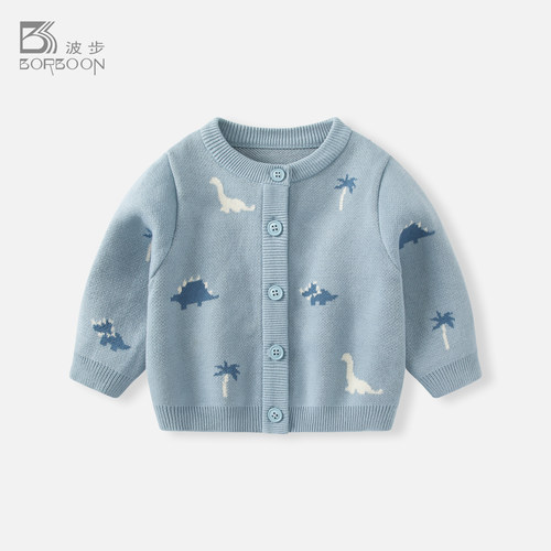 宝宝秋装男童针织毛衣外套衣服